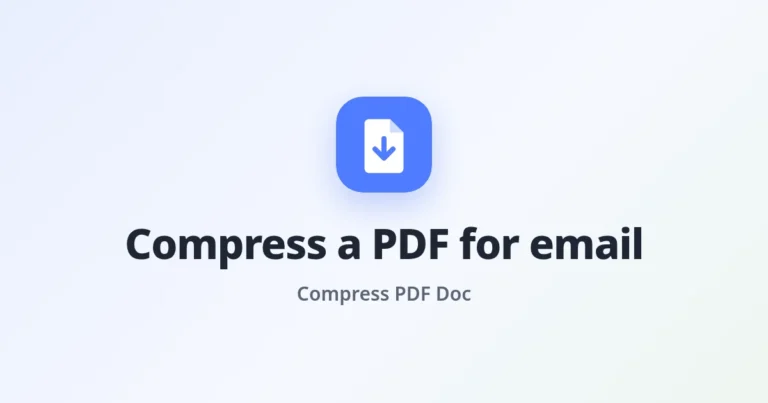 How to Compress a PDF for Email